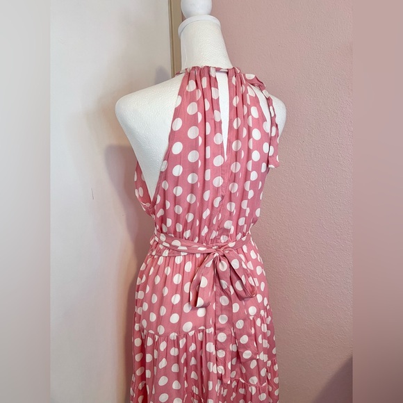 SHEIN VCAY Polka Dot Tie Back Ruffle Hem Belted Dress - Picture 11 of 15